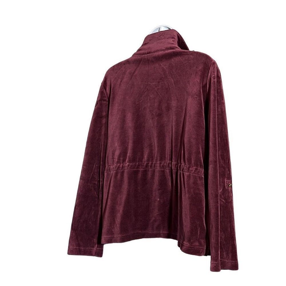 Basic Editions Women's Full Zip Jacket Velvet Rol… - image 3